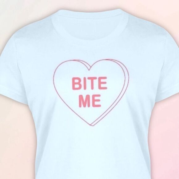 Anti-Valentine’s Day, Conversation Heart Tee, Slim Fit, Size S-3X - Picture 9 of 10